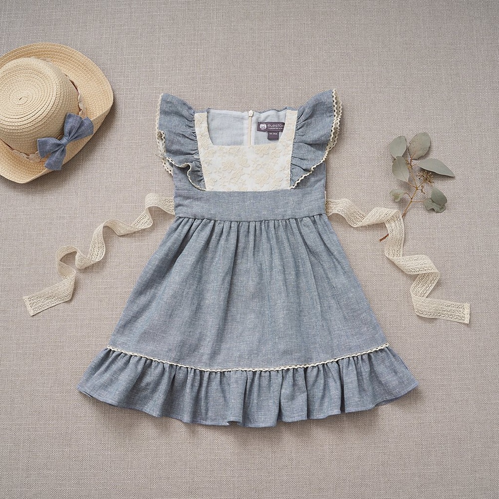 Flutter Dress-Chambrey Linen